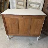Louis XVI style chest of drawers painted white