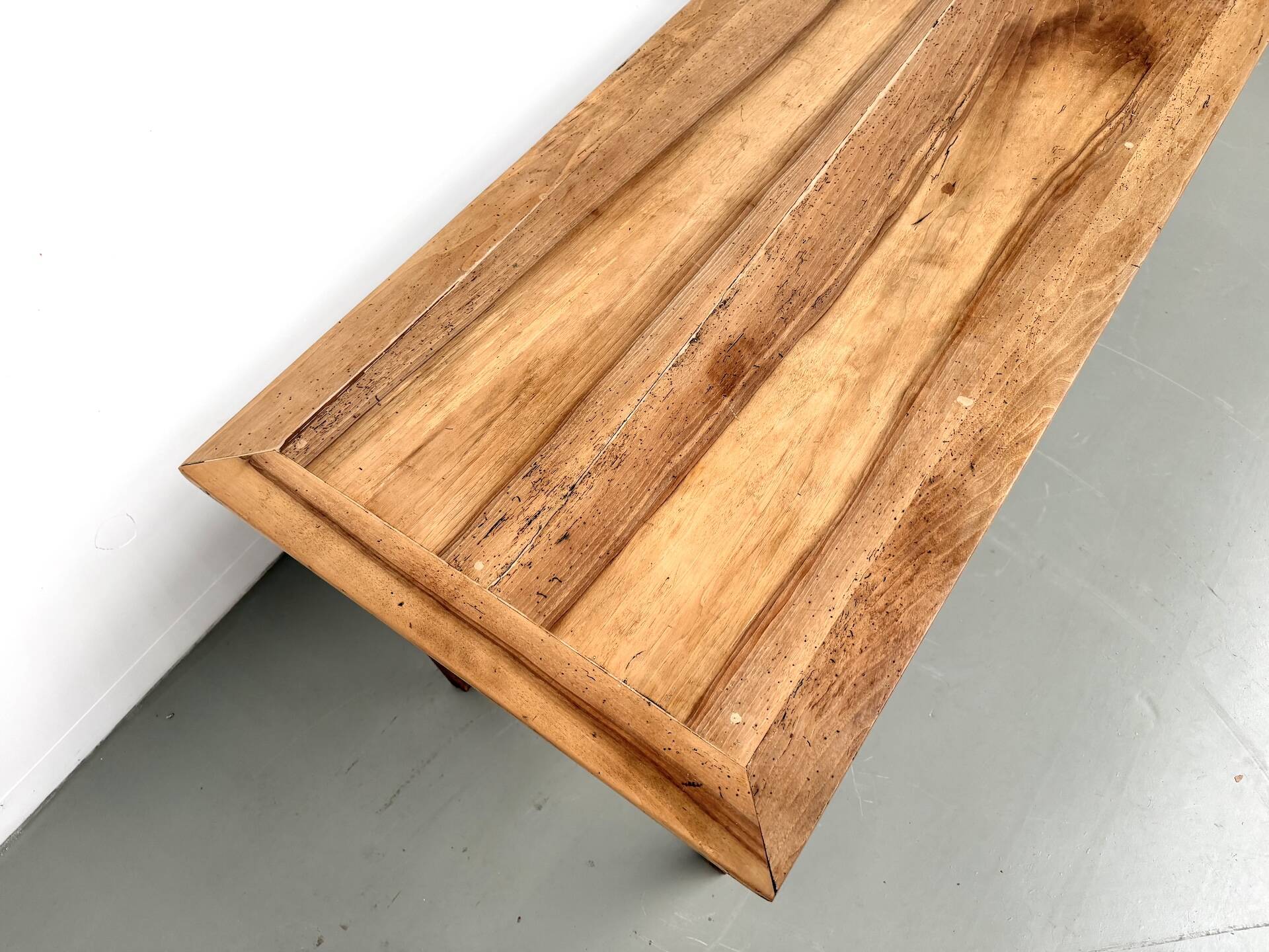 Solid walnut farmhouse table, 1950s.