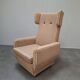 Fauteuil à oreilles de style mid-century moderne