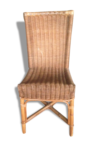 Chaise rotin vintage 70