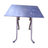Folding side table, slate top