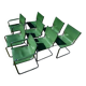 set of 6 chairs & 2 armchairs by Mart Stam for Matteo Grassi - green leather