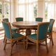 Set of six vintage bamboo and rattan dining chairs