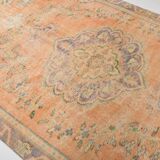 6x10 Peach Orange Classic Handmade Vintage Rug, 174x300Cm