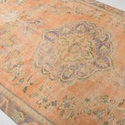 6x10 Peach Orange Classic Handmade Vintage Rug, 174x300Cm