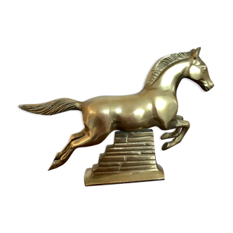 Vintage brass horse