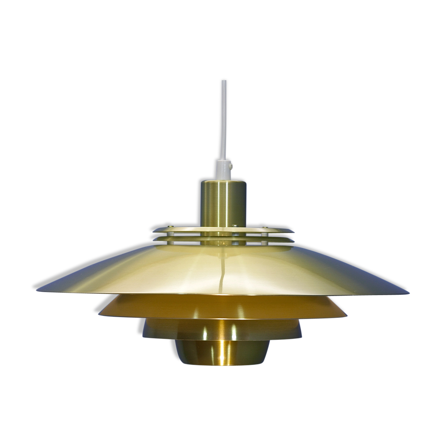 Danish pendant light in brass, 1960s