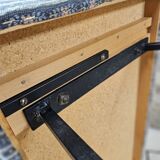 Vintage Knoll style bench with metal legs