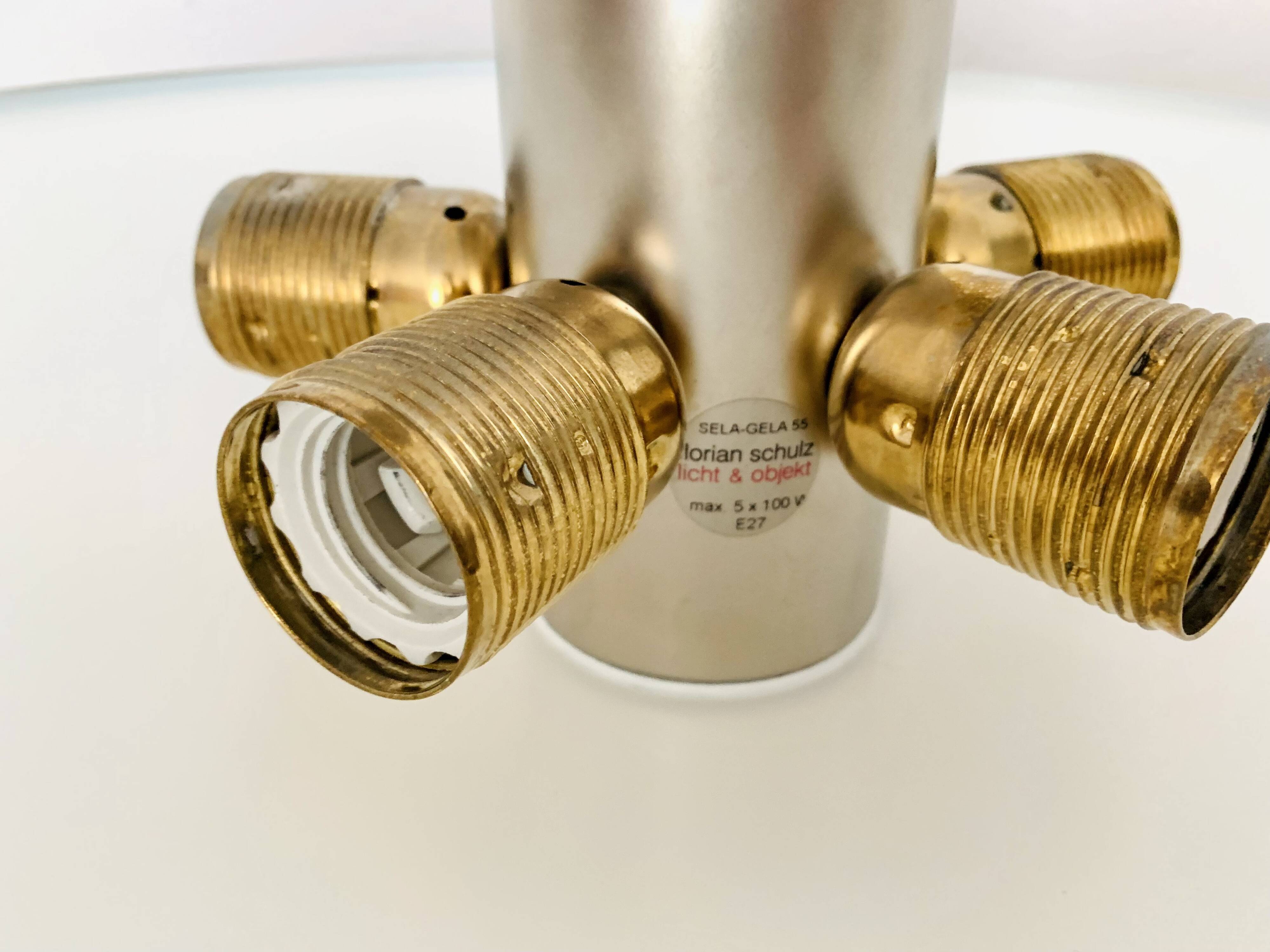 Nickel Plated Sela/ Gela 55 Wall or Ceiling Lamp by Florian Schulz