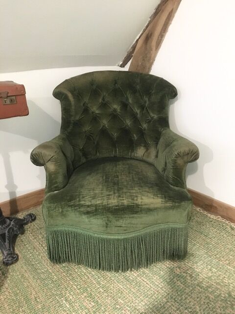 pair of large toad armchairs