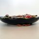 Flat wall plate ceramic Vallauris. Fish, crab, shellfish