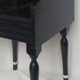 Table d'appoint ou de chevet en bois/ console range-vinyles. Vintage.