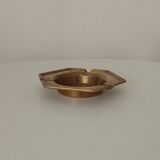 Antique ashtray in solid gilded brass