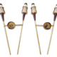 Maison Lunel : paire d'appliques 1950 laiton & résine vintage 50's wall lights