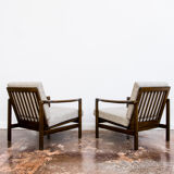 Pair of Restored Beige B-7522 armchairs by Zenon Bączyk, 1960’s