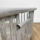 Large industrial aluminum laundry crate from the 60s