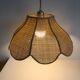 Suspension fleur rotin
