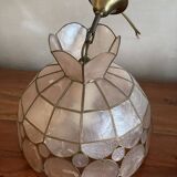 Mother-of-pearl and brass lampshade
