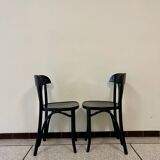Chaise bistrot noire x2