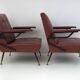 Mid-Century Modern Italian Faux Leather Small Armchair, 1960s