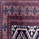 Handmade vintage 1960s Uzbek Bukhara rug – small wool tribal carpet (65cm x 95cm)