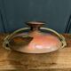 1930 copper bowl with Art Deco bronze handles