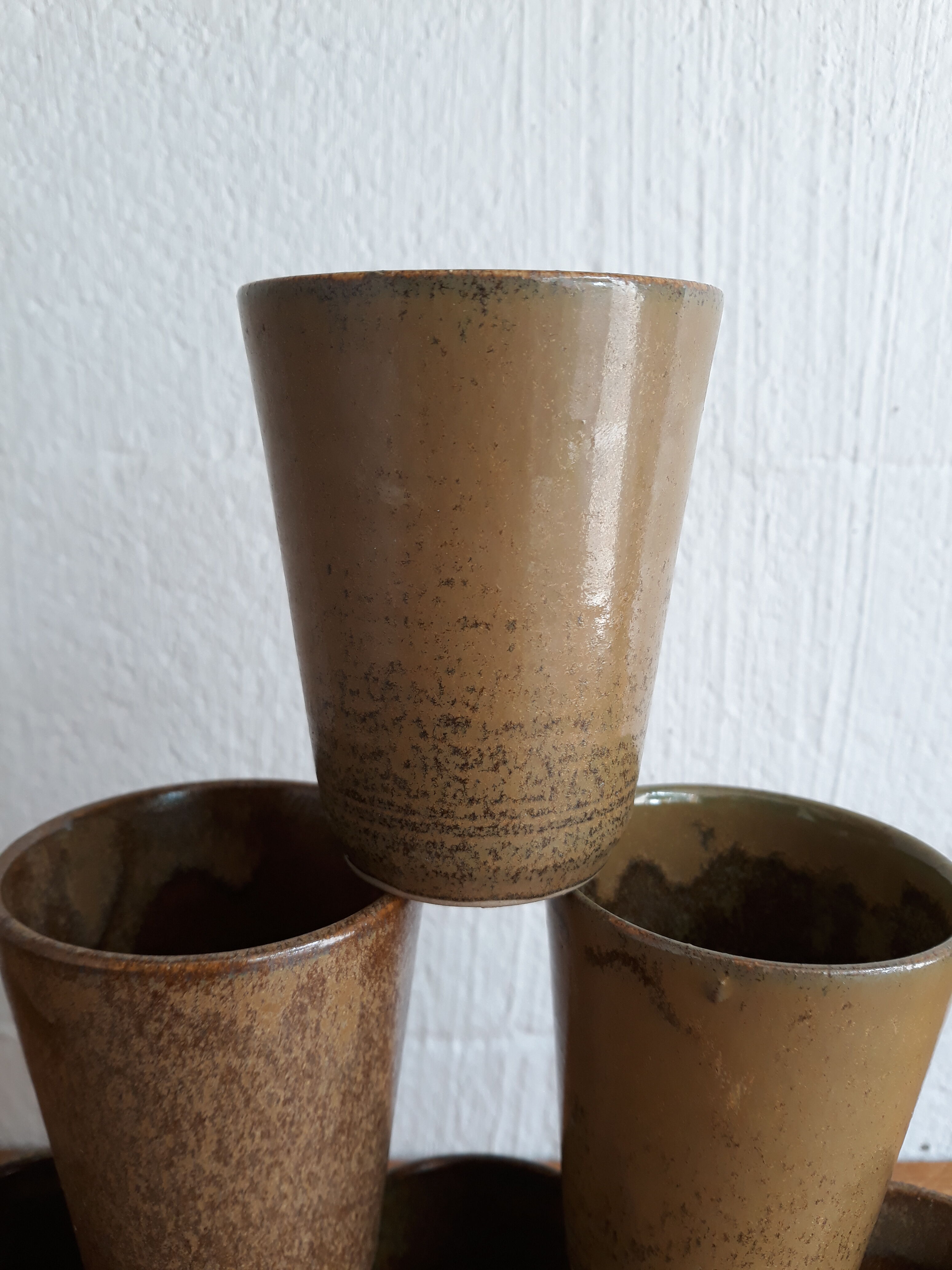 Lot de 6 verre ou tasse en grès