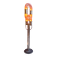 Vintage sculptural floor lamp in chrome metal and glass from the 1970s.