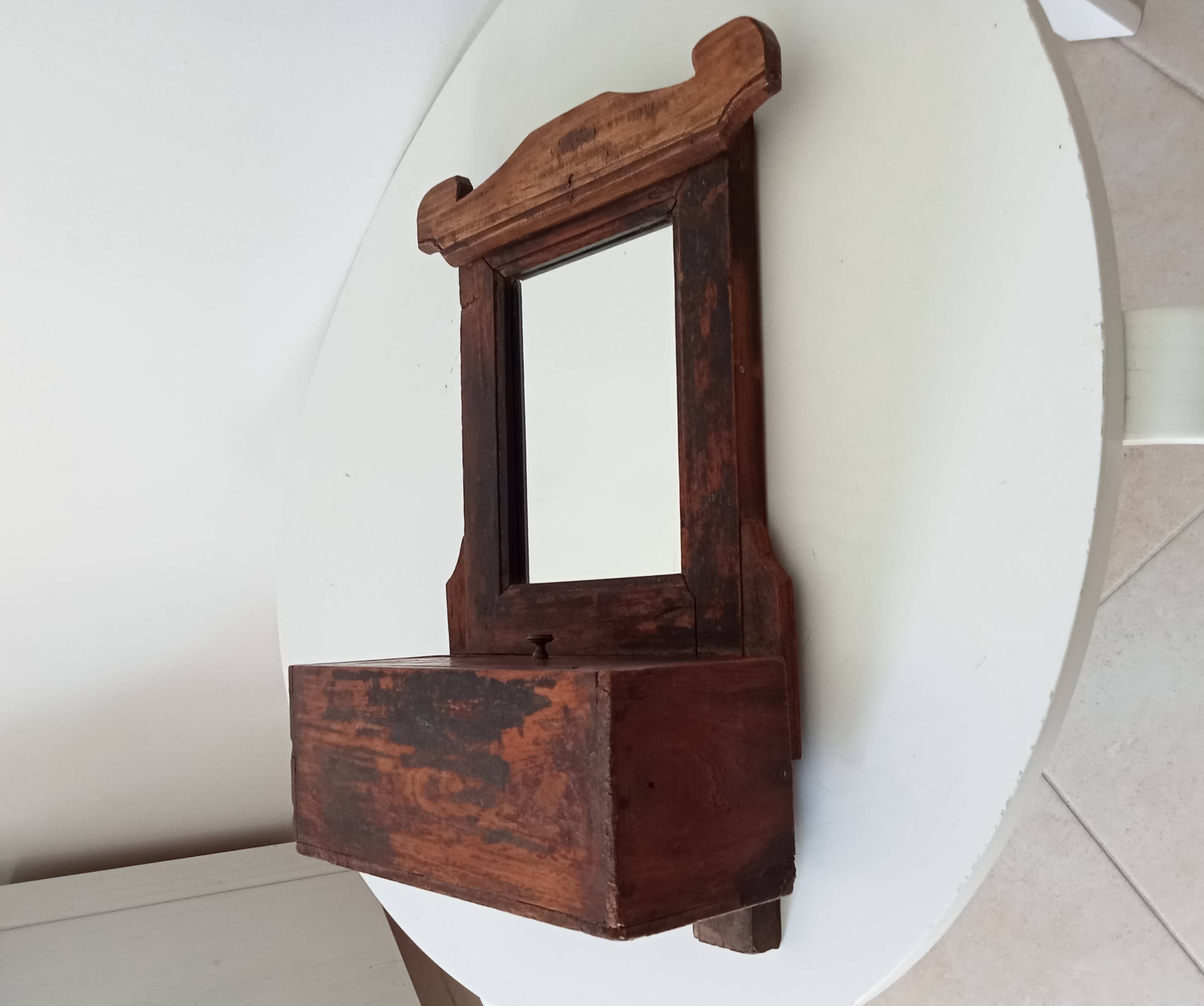 Antique Hindu barber's mirror