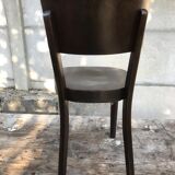 Chaise ancienne  bois foncé années 50 vintage