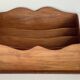 Porte courrier de bureau vintage en bois