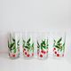 Lot de 4 verres à eau ou orangeade, motif cerises