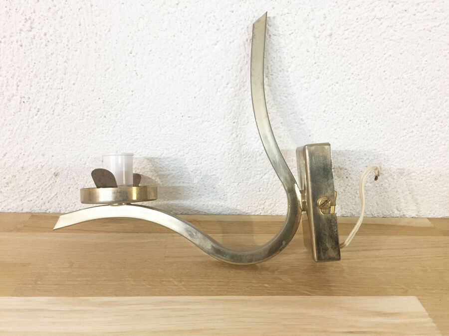 Vintage brass wall light 1950