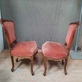 Paire de chaises de style Louis XV