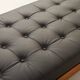 Danish teak daybed in black leather in Hans Wegner style, 1960s
