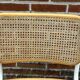 Chaise Cesca modèle b32 en blanc et bois par Marcel Breuer