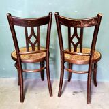 2 old beech Thonet chairs, 1900s