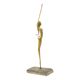 Abstract Image Nude Woman Ballerina Art Deco Style Brass 51cm