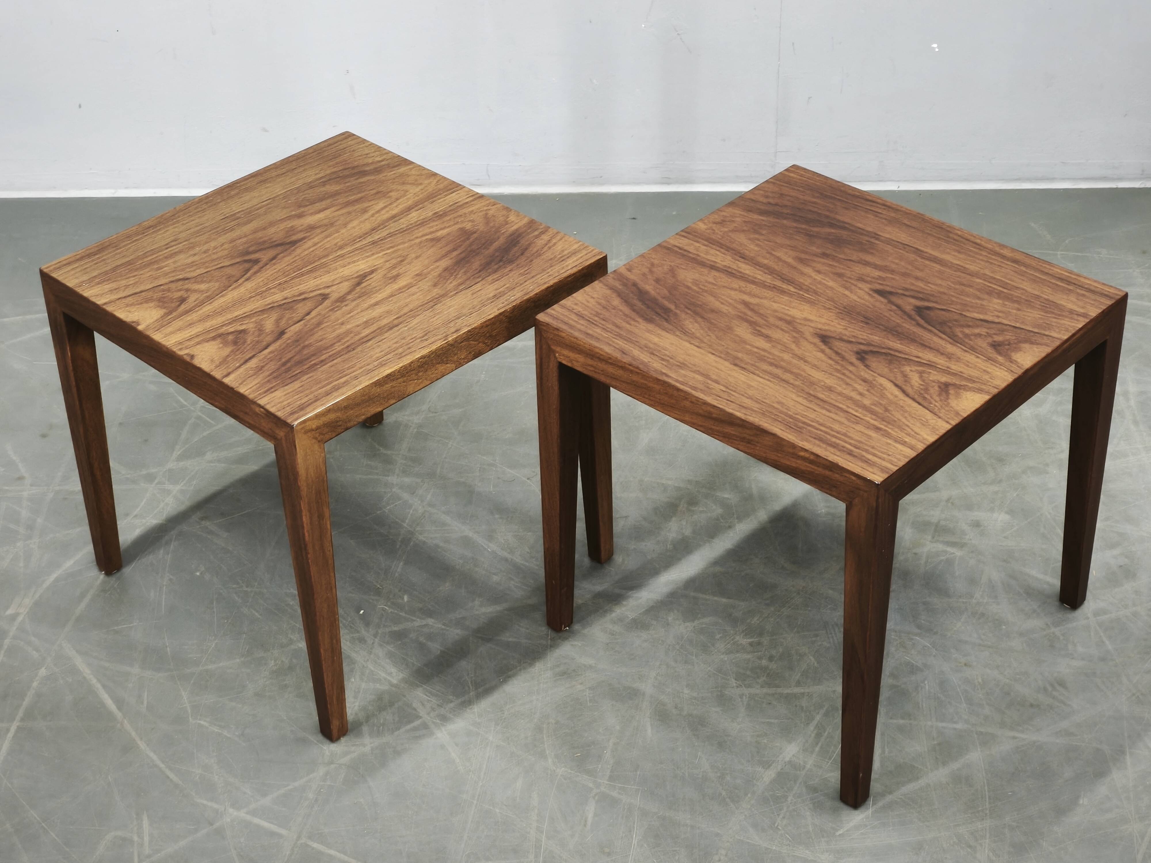 Pair of Severin Hansen Side Tables for Haslev Møbelfabrik, 1960s