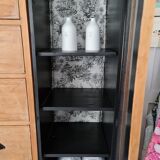 Furniture oftier in raw and black lemon tree and background dresses in cotton wool and black jungle print fabrics