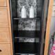 Furniture oftier in raw and black lemon tree and background dresses in cotton wool and black jungle print fabrics