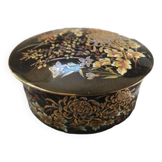 Drageoir en céramique fine à motifs floraux polychrome et or peint à la main Imperial Kiku Japon