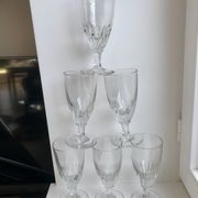 Lot de 6 verres à vin / absinthe xxème