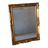 Bevelled gilded wood mirror