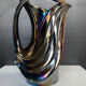 Iridescent ceramic pitcher from Bassano, Italy, from the 1970s.