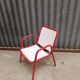 Red metal children's garden armchair