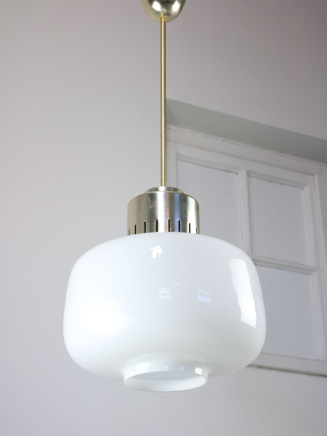 Mid-century opaline pendant lamp