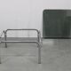 Table basse carrée italienne en chrome et verre des années 1970