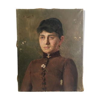 Portrait woman XIX th century