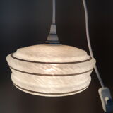 White clichy glass hanging lamp